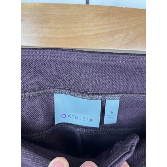 Athleta‎ Trail setter ponte motion maroon legging size 6 - Picture 3 of 10